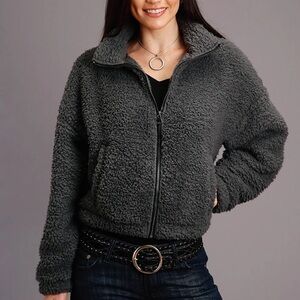 Stetson Cozy Gray Sherpa Jacket